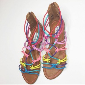 rainbow flat sandals