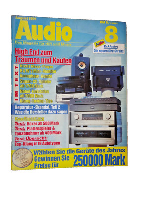 AUDIO 8/91,   KRELL SBP 64X/MD,ACCUPHASE C 260,P 360,LEVINSON 29,ROWLAND MODEL 1