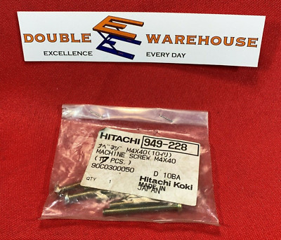 NOS OEM Hitachi 949-228 Machine Screw M4X40 D10BA LOT OF SEVEN (7) Metabo HPT