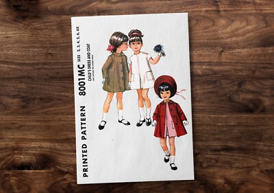 McCall s 8001 - Sizes 2-6X Modern Dress Styles - Child Kids - *REPRODUCTION*