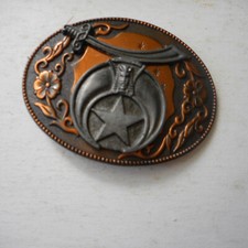 Vintage Shriners Metal Belt Buckle, Freemasons, Masonic
