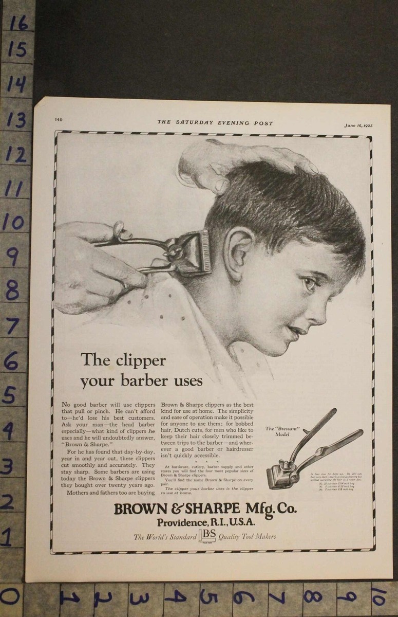 1923 BROWN SHARPER HAIR CLIPPER PROVIDENCE MARON POWERS BARBER