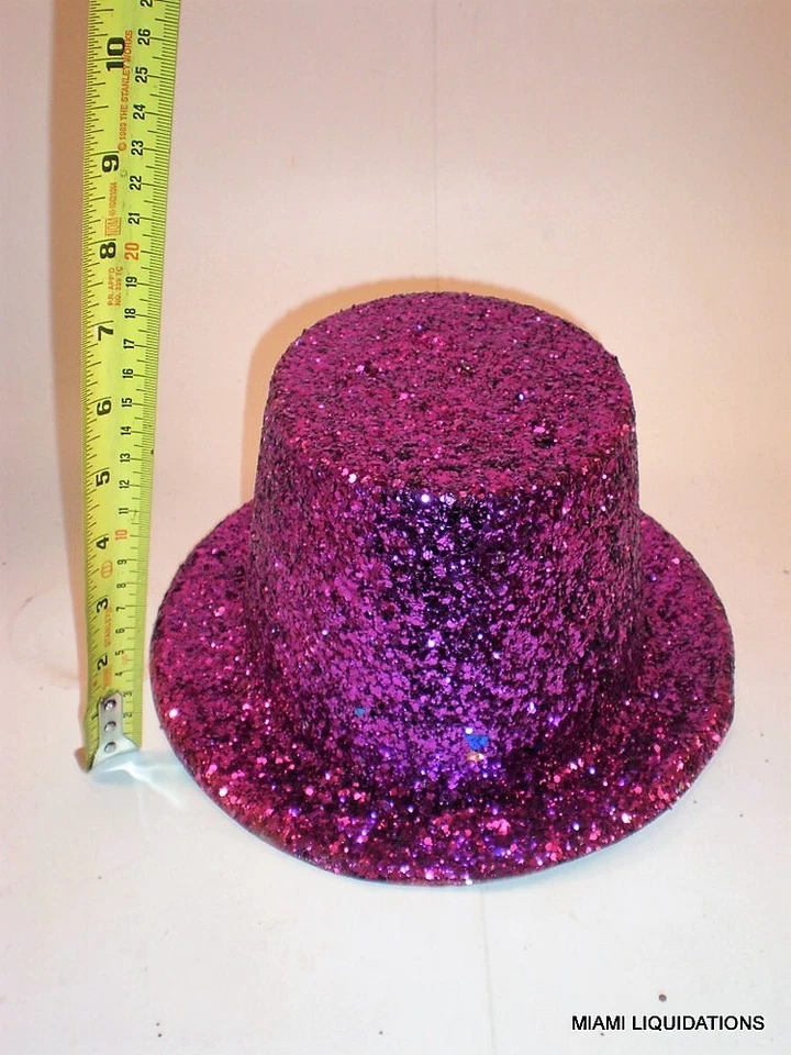 Lote de 3 Sombrero de copa púrpura brillante Disfraz para adulto Peter Alan 6131V Fiesta de Año Nuevo Foto 4 de 4