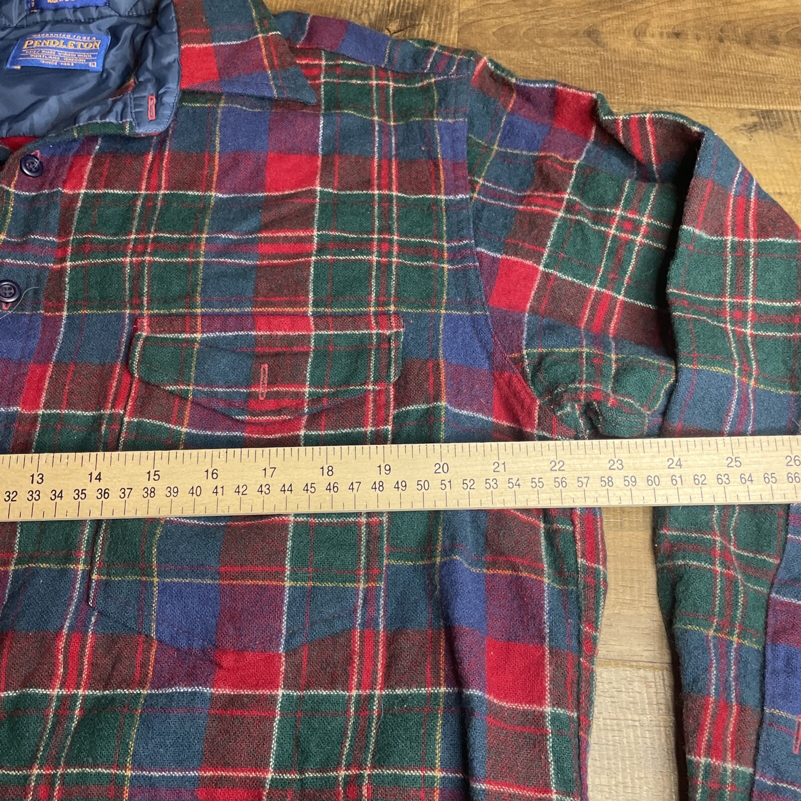 Vintage Pendleton Flannel Red Wool Lumberjack Out… - image 3