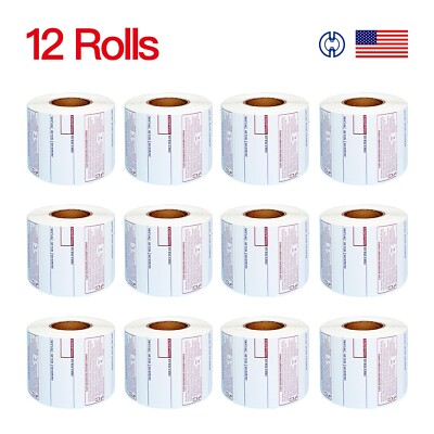 CAS LST-8040 Printing Scale Label, 58 x 60 mm UPC/Safe Handling 12 Rolls D'