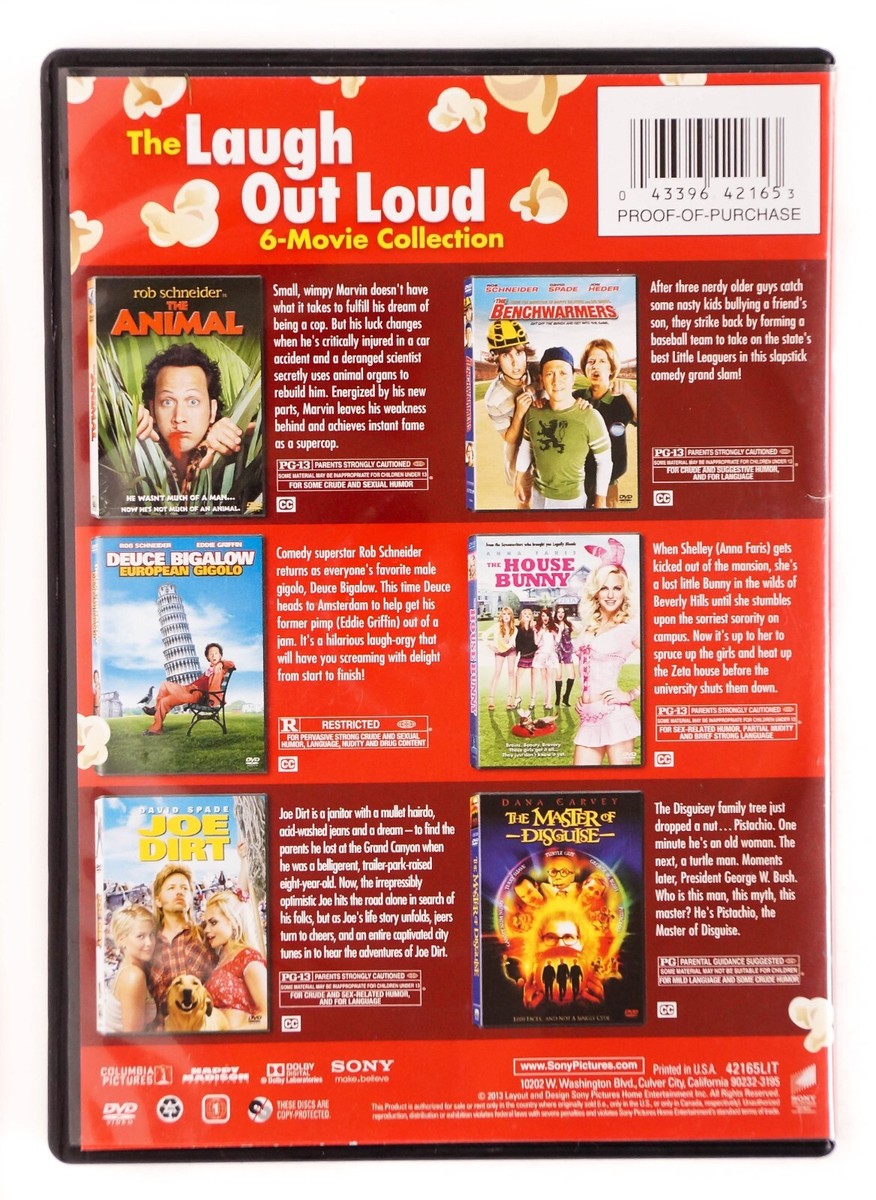 THE LAUGH OUT LOUD 6- MOVIE COLLECTION DVD, Joe Dirt, House Bunny