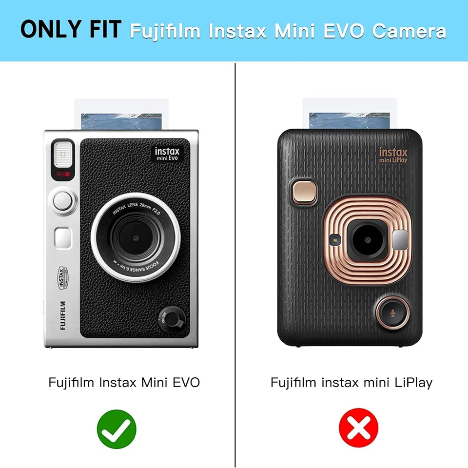 Protective Clear Case for Fujifilm Instax Mini EVO Camera Crystal Hard PVC Cover - Image 2 of 4