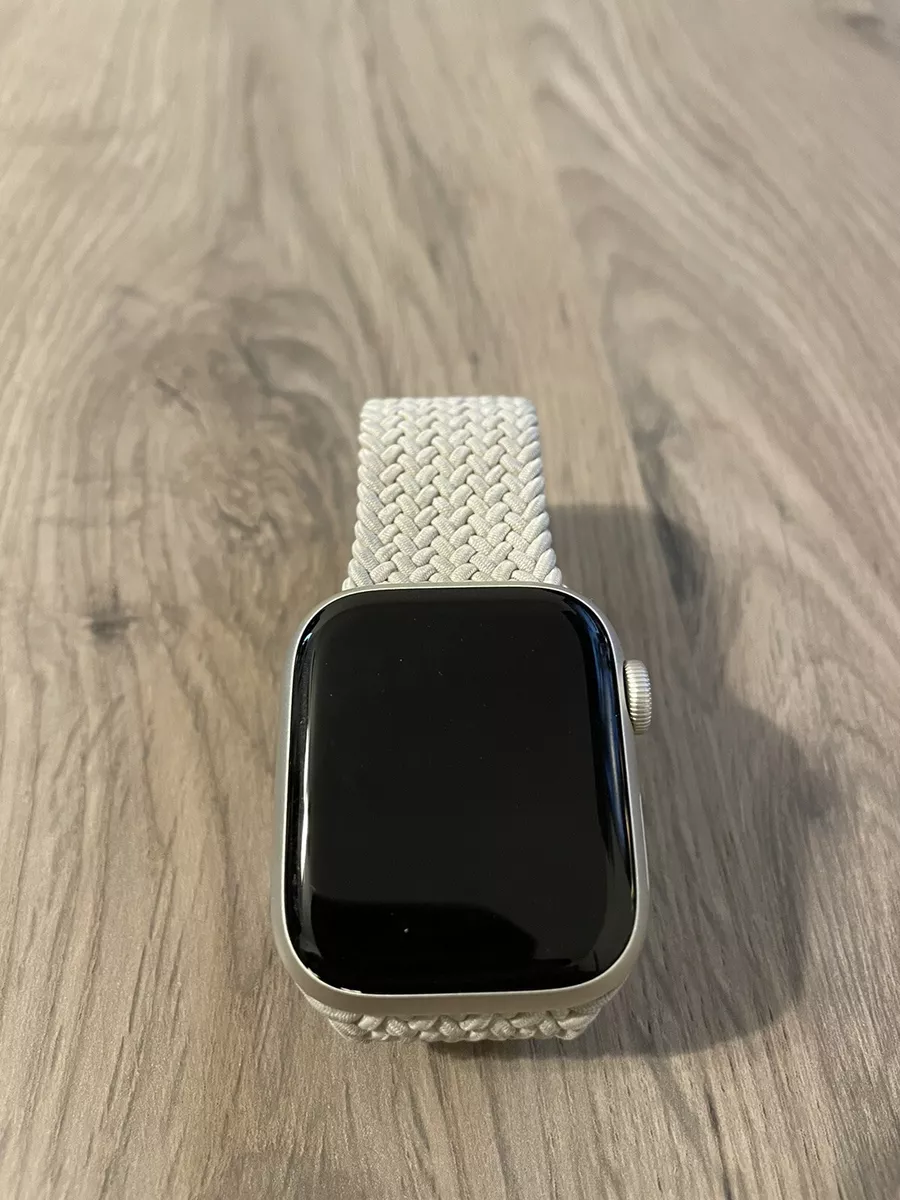 Apple Watch Nike Series 7 GPS 41mm with Nike Sport Band + Braided Solo Loop  Sz 5