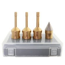 Diamond Drilling Chamfer Bits Set Hole Saw Grinding Marble Tile Ceramic 4pcs/box