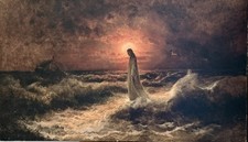 Christ Walking on the Waters, Julius Sergius Von Klever Oil Painting, Repro