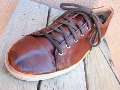 ECCO Mens Casual Dress Shoes Brown Leather Lace Up Sport  display picture 1