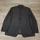 Lauren Ralph Lauren Sport Coat Mens 46R Silk & Wool Windowpane Two Button Blazer