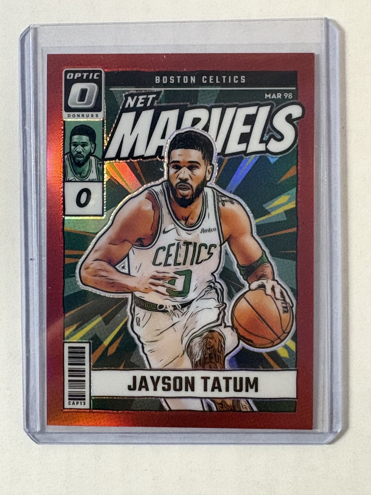2024-25 Donruss Optic Jayson Tatum Net Marvels Red Prizm /99
