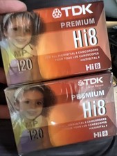 New TDK Hi8 Premium Recording Video 120 Minutes Cassette Camcorders Lot of 2