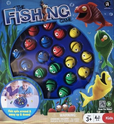 The Fishing Game 2-4 Players Ages 3+ Fish Spin Around & Sway Up & Down