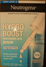 Neutrogena Hydro Boost Hyaluronic Acid Serum 1 Oz/30 ML Fragrance Free NIB