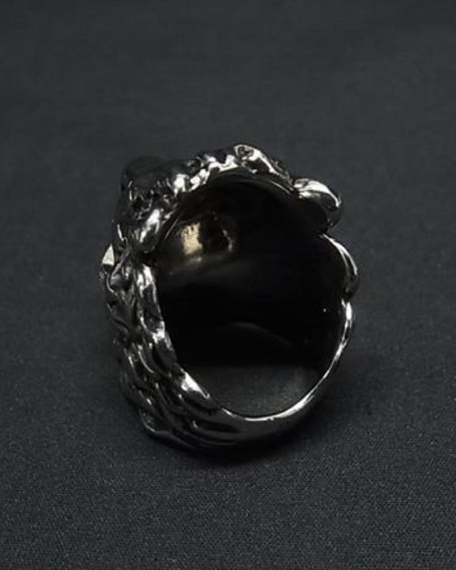 Gucci Lion Head Statement Ring Silver Purple Ston… - image 2