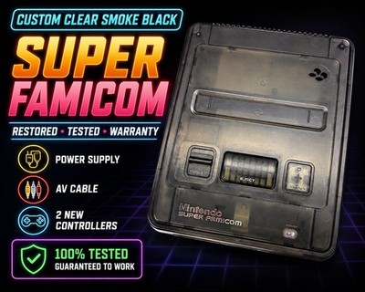 Custom Black Nintendo Super Famicom Retro Console