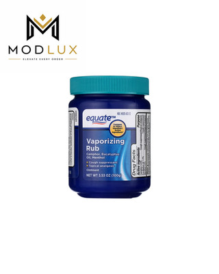 Equate Camphor Cough & Cold Ointment 4.8% 3.53 oz Compare to Vicks Vaporub