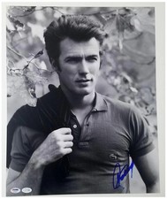 Clint Eastwood Signed Autographed Young Vintage B/W 16x20 Photo PSA LOA ACOA PSA