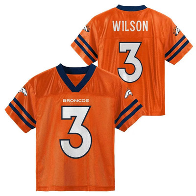 NFL Denver Broncos Youth Boys Short Sleeve Jersey #3 Russell Wilson, Large