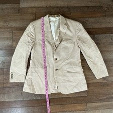 Brooks Brothers 346 Regent Fit Sport Coat Mens 40S Beige Cotton Mexico Made 43A