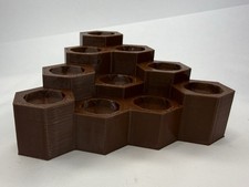 Brown Display Stand Holds 5/8  To .72  Player Marbles - Lot 8240