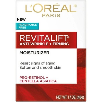 L'oreal Paris Revitalift Anti-Wrinkle + Firming Moisturizer Fragrance Free 1.7oz
