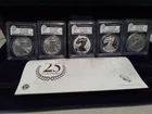 2011 25th ANNIVERSARY AMERICAN SILVER EAGLE 5 Coin Set BOX PCGS GRADED