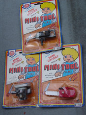 Vintage Wind Up Childs Toy Lot on Card Mini Appliance Tool Arkin A-OK Novi MI