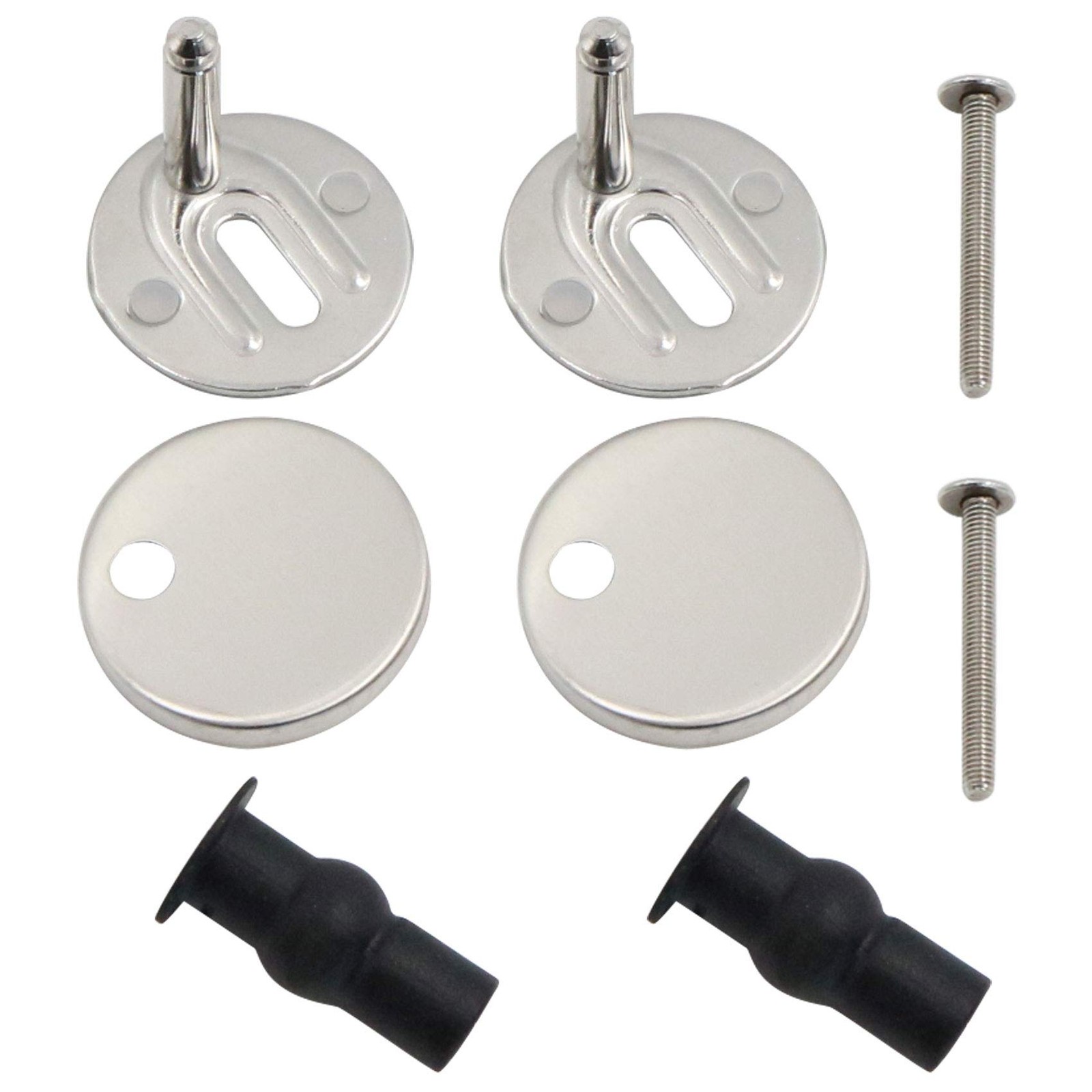 Charnières d'abattant WC en acier inoxydable kit de fixation universel 1 paire