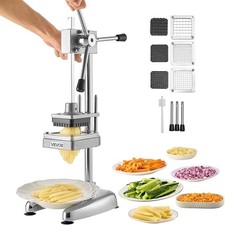 French Fry Cutter VEVOR Commercial 3 Blades 1...