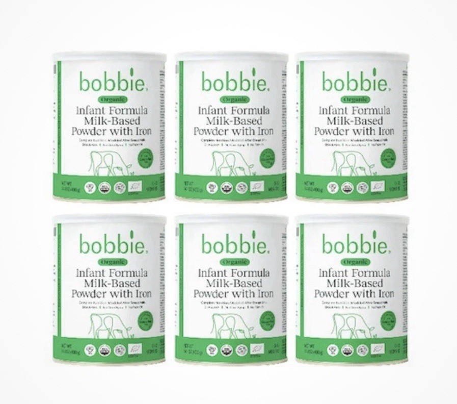 6-Cans Bobbie Organic Infant 14.1 oz Powder