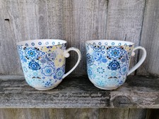 T2 'Portuguese Tiles' Design Mugs pair