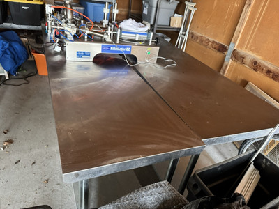2 Elkay stainless steel tables