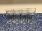 Vintage Anchor Hocking Annapolis Glasses Set of 4 Ribbed Design Sweet Tea Cups