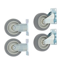 2Pcs straight and 2Pcs inclined With 360 degrees swivel bracket 4Inch Casters