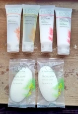 (Lot of 6) ECO Facial Soap Bars/ Shampoo/Conditioner & Body Lotion - Travel Size