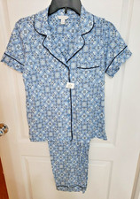 Charter Club Intimates Pajamas 2 Piece Set, Light Blue, Size S