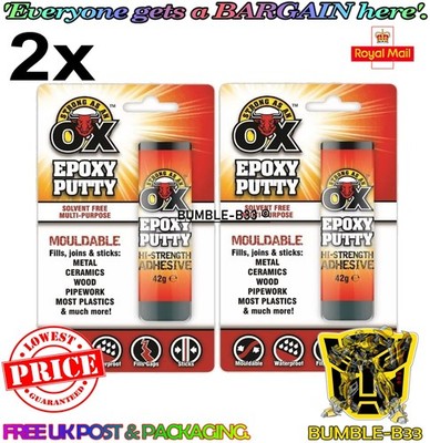 2 x Epoxidkitt Stick Schnell Kaltschweißen Reparatur Fix für Metall Kunststoff Holz Stahl