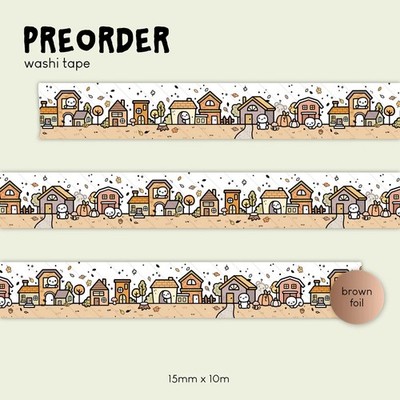 TheCoffee MonsterzCo TCMC - An Autumnal Neighbourhood Washi Tape - 15 mm