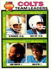 1979 Topps Joe Washington/Roger Carr/Norm Thompson/John Dutton Baltimore Colts