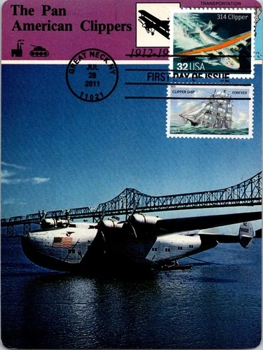 Dr Jim Stamps Maximum Card 314 Clipper Plane 32C Clipper Ship Forever Fdc