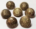 Lot of Civil War with Post Civil War Buttons, Various States, including South Ca