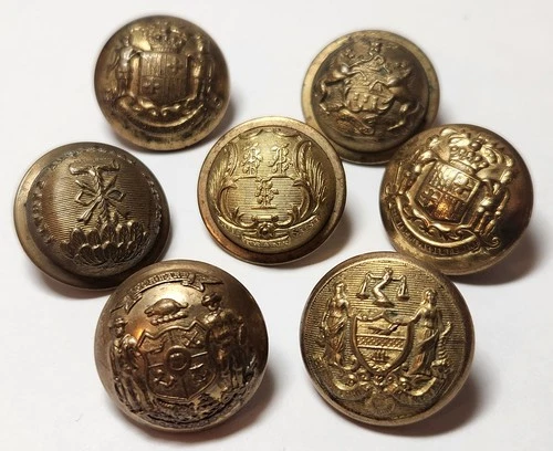 Lot of Civil War with Post Civil War Buttons, Various States, including South Ca