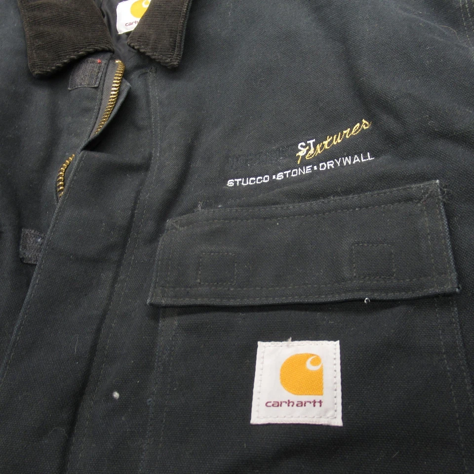 Carhartt Jacket Men XL Black Artic Traditional Quilt Lined Insulated Canvas C003 - Image 4 of 4