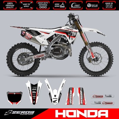 HONDA MX Grafik Kit Motocross Grafik Aufkleber CR CRF CRF X 125-500 JOLT WHITE