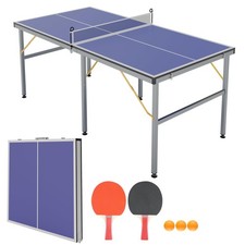 6x3ft Mid-Size Professional Portable Folding Ping Pong Table - Indoor/Outdoor...