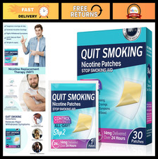 30 Nicotine Patches 14mg - 24-Hour Stop Smoking Aid, Quit Smoking Support