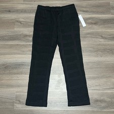 IC Connie K Small Pants Black Textured Knit Straight Leg Stretch USA Made NWT